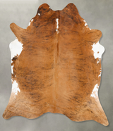 Medium Brindle XX-Large Brazilian Cowhide Rug 8'4"H x 7'2"W #B28245 by Hudson Hides