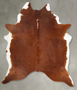 Brown and White Regular XX-Large Brazilian Cowhide Rug 8'9"H x 6'7"W #B28250 by Hudson Hides