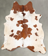 Brown and White XX-Large Brazilian Cowhide Rug 8'3"H x 6'7"W #B28254 by Hudson Hides