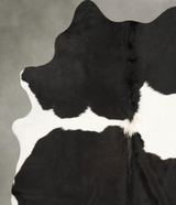 Black and White X-Large Brazilian Cowhide Rug 7'5"H x 6'4"W #B28257 by Hudson Hides