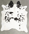 Black and White XX-Large Brazilian Cowhide Rug 7'11"H x 6'8"W #B28260 by Hudson Hides