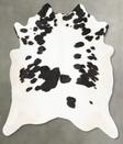 Black and White XX-Large Brazilian Cowhide Rug 7'7"H x 6'8"W #B28262 by Hudson Hides