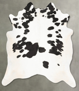 Black and White XX-Large Brazilian Cowhide Rug 7'7"H x 6'8"W #B28262 by Hudson Hides
