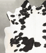 Black and White XX-Large Brazilian Cowhide Rug 7'7"H x 6'8"W #B28262 by Hudson Hides