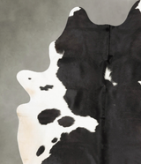 Black and White XX-Large Brazilian Cowhide Rug 8'4"H x 6'10"W #B28264 by Hudson Hides