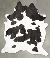 Black and White XX-Large Brazilian Cowhide Rug 8'1"H x 6'10"W #B28275 by Hudson Hides