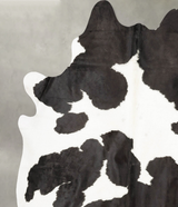 Black and White XX-Large Brazilian Cowhide Rug 8'1"H x 6'10"W #B28275 by Hudson Hides