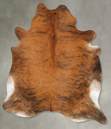 Medium Brindle XX-Large Brazilian Cowhide Rug 7'7"H x 6'10"W #B28280 by Hudson Hides
