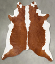 Brown and White Regular XX-Large Brazilian Cowhide Rug 7'8"H x 6'9"W #B28289 by Hudson Hides