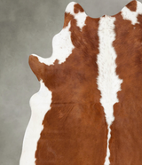 Brown and White Regular XX-Large Brazilian Cowhide Rug 7'8"H x 6'9"W #B28289 by Hudson Hides