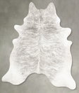 Grey Brindle XX-Large Brazilian Cowhide Rug 7'8"H x 6'8"W #B28300 by Hudson Hides