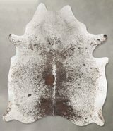 Salt and Pepper Black X-Large Brazilian Cowhide Rug 7'6"H x 6'3"W #B28313 by Hudson Hides