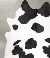 Black and White XX-Large Brazilian Cowhide Rug 7'8"H x 6'10"W #B28314 by Hudson Hides