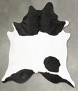 Black and White XX-Large Brazilian Cowhide Rug 7'9"H x 6'11"W #B28335 by Hudson Hides