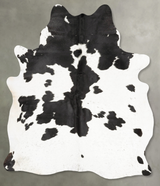 Black and White X-Large Brazilian Cowhide Rug 7'8"H x 6'3"W #B28336 by Hudson Hides