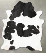 Black and White XX-Large Brazilian Cowhide Rug 8'0"H x 6'7"W #B28337 by Hudson Hides