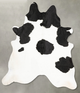 Black and White XX-Large Brazilian Cowhide Rug 8'0"H x 6'9"W #B28338 by Hudson Hides