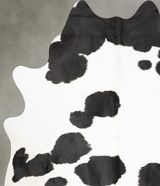 Black and White X-Large Brazilian Cowhide Rug 7'10"H x 6'2"W #B28339 by Hudson Hides