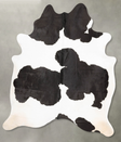 Black and White X-Large Brazilian Cowhide Rug 7'7"H x 5'10"W #B28340 by Hudson Hides