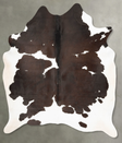 Chocolate and White XX-Large Brazilian Cowhide Rug 7'11"H x 6'6"W #B28350 by Hudson Hides
