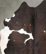Chocolate and White XX-Large Brazilian Cowhide Rug 7'11"H x 6'6"W #B28350 by Hudson Hides