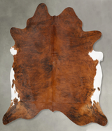 Medium Brindle XX-Large Brazilian Cowhide Rug 8'0"H x 7'5"W #B28363 by Hudson Hides