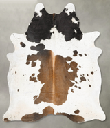 Chocolate and White XX-Large Brazilian Cowhide Rug 8'5"H x 7'0"W #B28366 by Hudson Hides