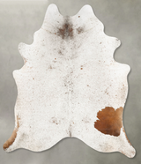 Salt and Pepper Brown XX-Large Brazilian Cowhide Rug 8'0"H x 6'9"W #B28374 by Hudson Hides