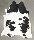 Black and White X-Large Brazilian Cowhide Rug 7'7"H x 6'7"W #B28377 by Hudson Hides
