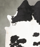 Black and White X-Large Brazilian Cowhide Rug 7'7"H x 6'7"W #B28377 by Hudson Hides