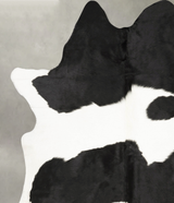 Black and White XX-Large Brazilian Cowhide Rug 8'3"H x 7'0"W #B28378 by Hudson Hides