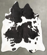 Black and White XX-Large Brazilian Cowhide Rug 7'7"H x 6'8"W #B28379 by Hudson Hides