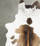 Chocolate and White Large Brazilian Cowhide Rug 6'9"H x 5'10"W #B28383 by Hudson Hides