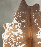 Chocolate and White X-Large Brazilian Cowhide Rug 7'5"H x 6'1"W #B28386 by Hudson Hides