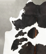 Chocolate and White Large Brazilian Cowhide Rug 6'9"H x 5'8"W #B28387 by Hudson Hides