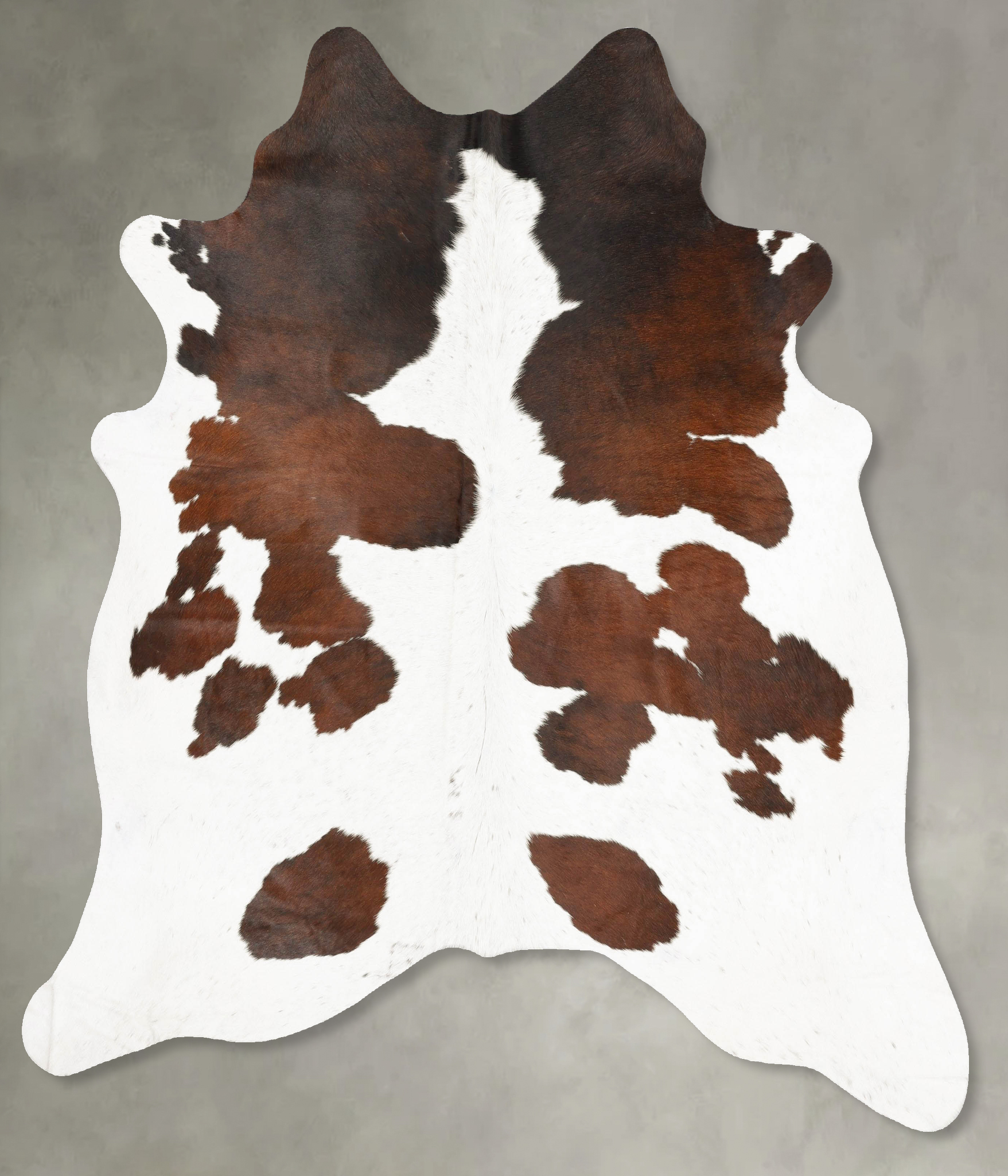 Chocolate and White Cowhide Rug #B28388