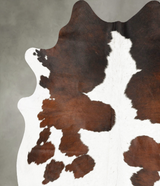 Chocolate and White X-Large Brazilian Cowhide Rug 7'0"H x 6'10"W #B28388 by Hudson Hides