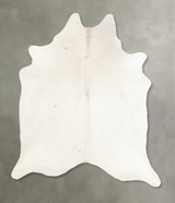 Solid White XX-Large Brazilian Cowhide Rug 8'2"H x 6'7"W #B2842 by Hudson Hides