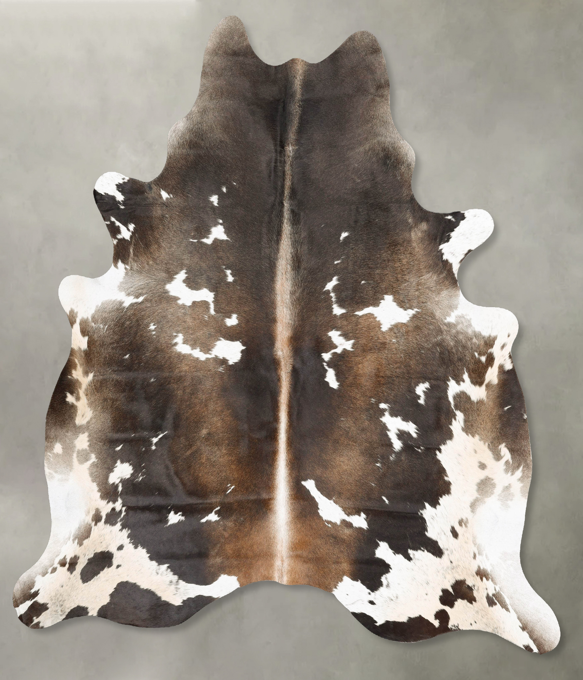 Chocolate and White XX-Large Brazilian Cowhide Rug 7'8"H x 6'10"W #B28444 by Hudson Hides
