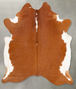 Brown and White Regular X-Large Brazilian Cowhide Rug 6'10"H x 5'11"W #B28462 by Hudson Hides