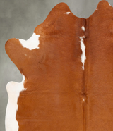 Brown and White Regular X-Large Brazilian Cowhide Rug 6'10"H x 5'11"W #B28462 by Hudson Hides