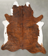 Medium Brindle XX-Large Brazilian Cowhide Rug 8'7"H x 7'5"W #B28474 by Hudson Hides