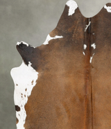 Chocolate and White X-Large Brazilian Cowhide Rug 6'7"H x 6'1"W #B28480 by Hudson Hides