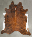 Medium Brindle XX-Large Brazilian Cowhide Rug 8'0"H x 7'1"W #B28496 by Hudson Hides