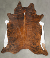 Medium Brindle XX-Large Brazilian Cowhide Rug 8'0"H x 7'1"W #B28496 by Hudson Hides