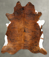 Medium Brindle XX-Large Brazilian Cowhide Rug 8'0"H x 6'10"W #B28500 by Hudson Hides