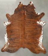 Medium Brindle XX-Large Brazilian Cowhide Rug 7'10"H x 6'8"W #B28509 by Hudson Hides