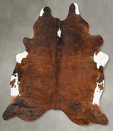 Medium Brindle XX-Large Brazilian Cowhide Rug 7'11"H x 6'8"W #B28510 by Hudson Hides
