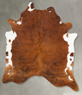 Medium Brindle XX-Large Brazilian Cowhide Rug 7'10"H x 6'7"W #B28520 by Hudson Hides