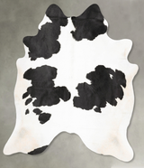 Black and White X-Large Brazilian Cowhide Rug 7'5"H x 6'8"W #B28533 by Hudson Hides